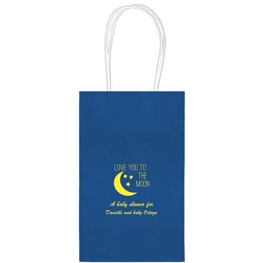 Love You To The Moon Medium Twisted Handled Bags